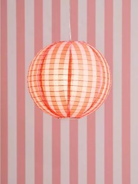 Urban Outfitters Pink Striped Paper Lampshade